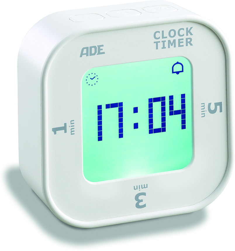 Minutnik cyfrowy ADE biały