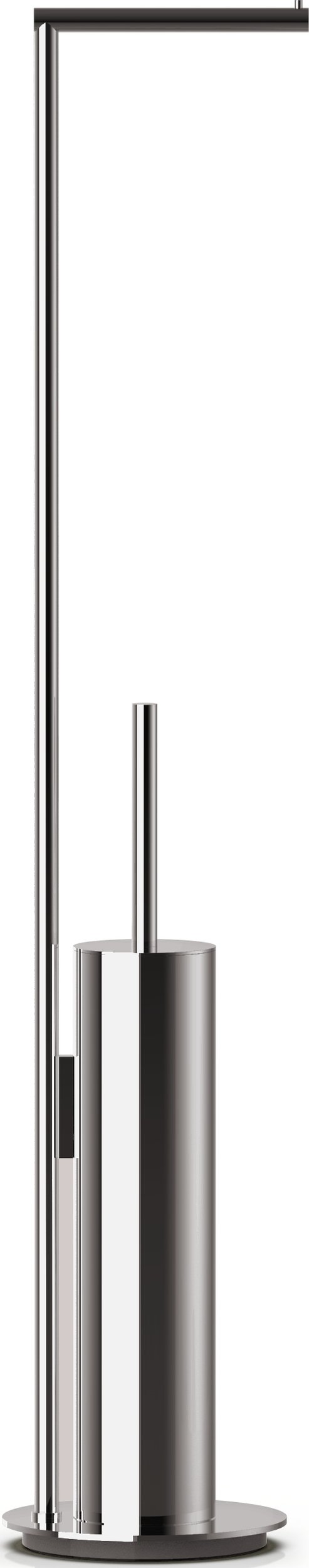 Stojak na papier toaletowy oraz szczotka do WC Mikado chrom-czarny z powłoką PVD