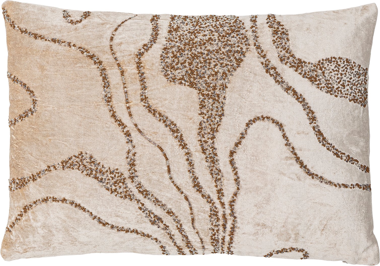 Poduszka dekoracyjna Adelona 35 x 50 cm beżowo-brązowa