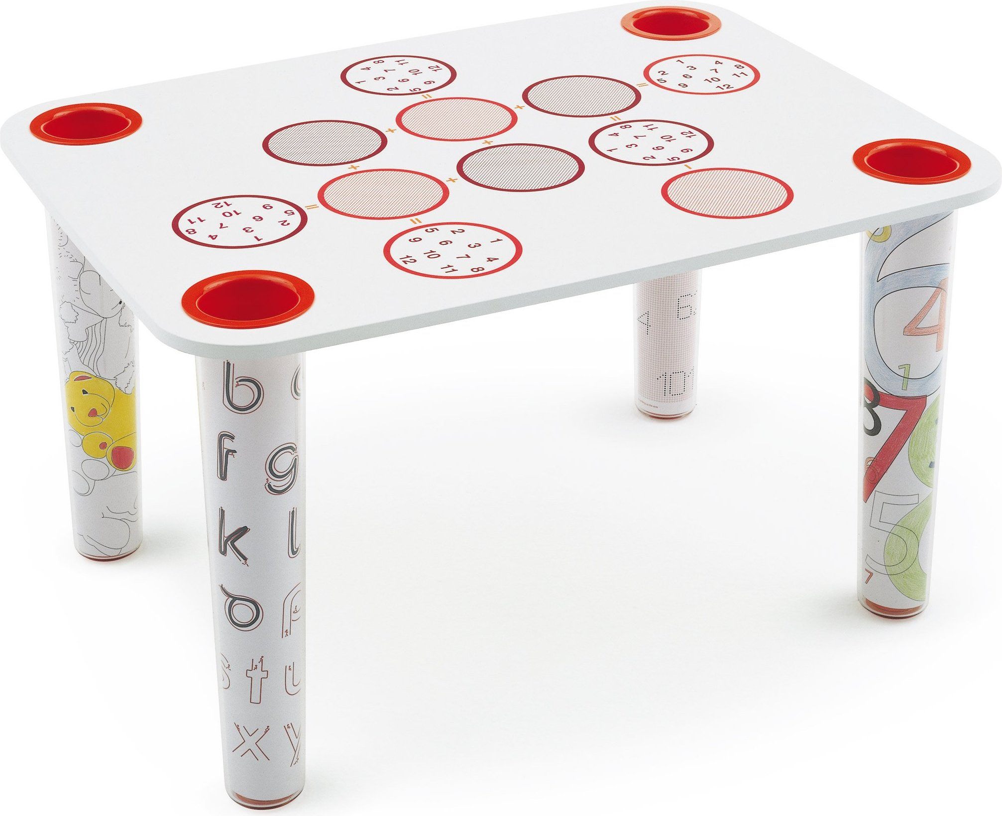 Stół Little Flare blat z otworami na pojemnik Circle