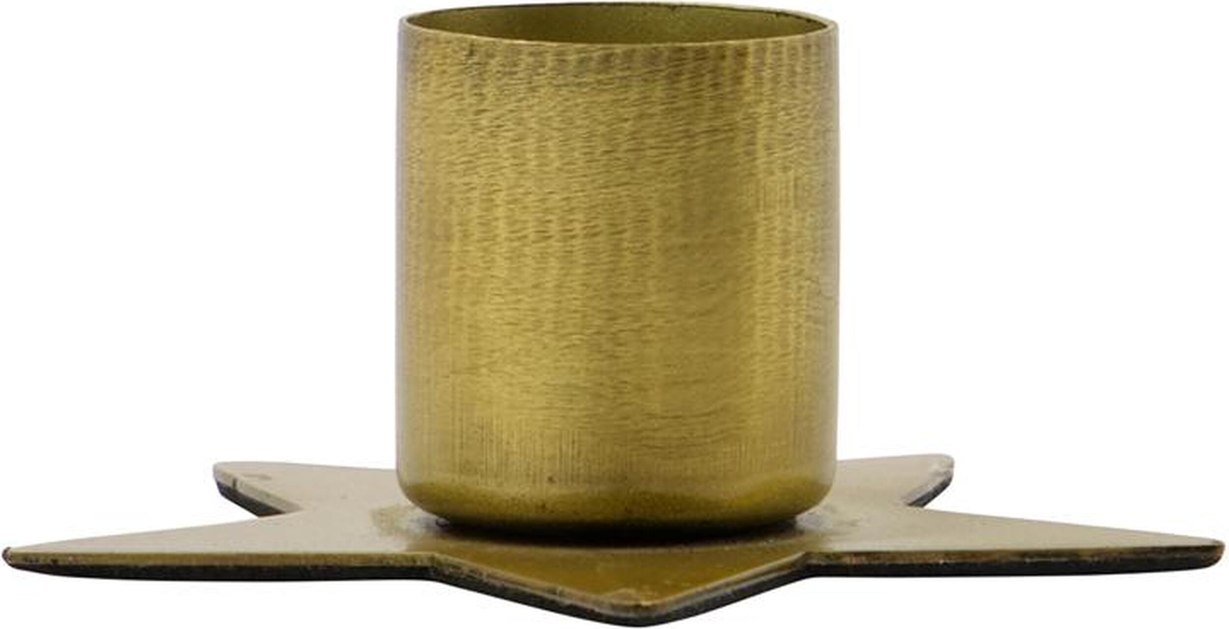 Świeczniki na klasyczne świece Stage antyczny mosiądz 6 szt.