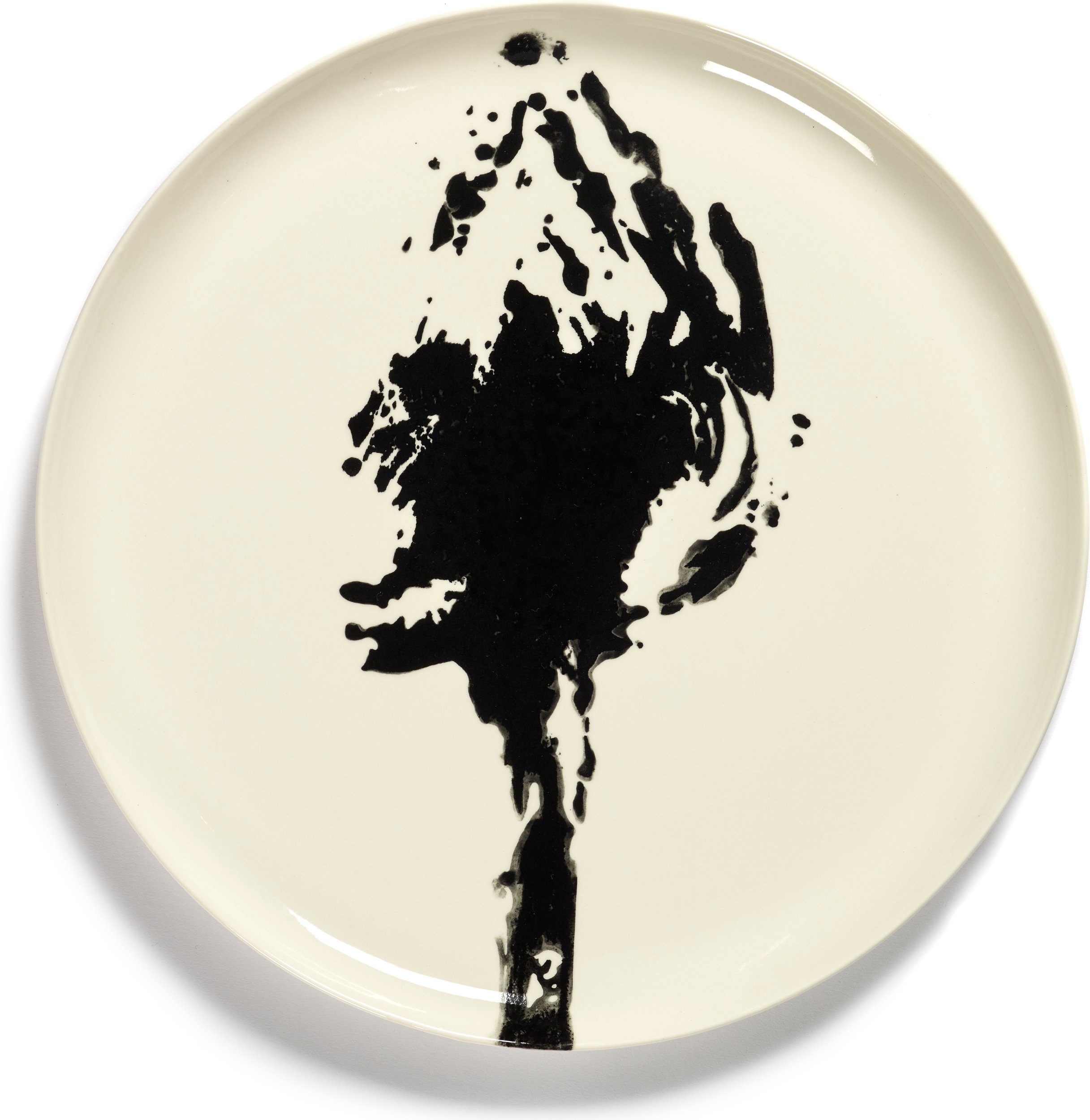 Talerz do serwowania Feast biało-czarny