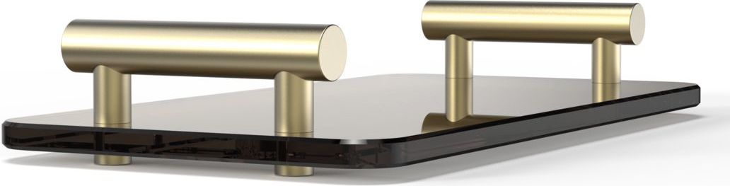 Taca łazienkowa Bar brązowo-złota