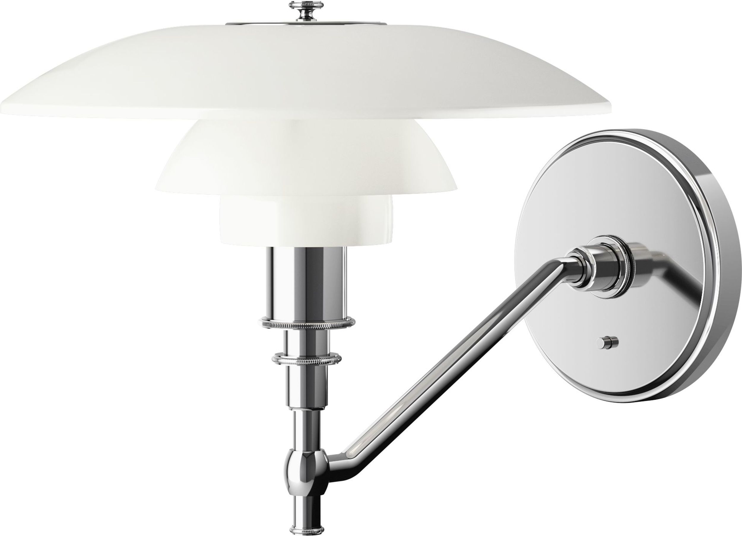 Kinkiet PH 28,5 cm chrom z włącznikiem, bez widocznego kabla