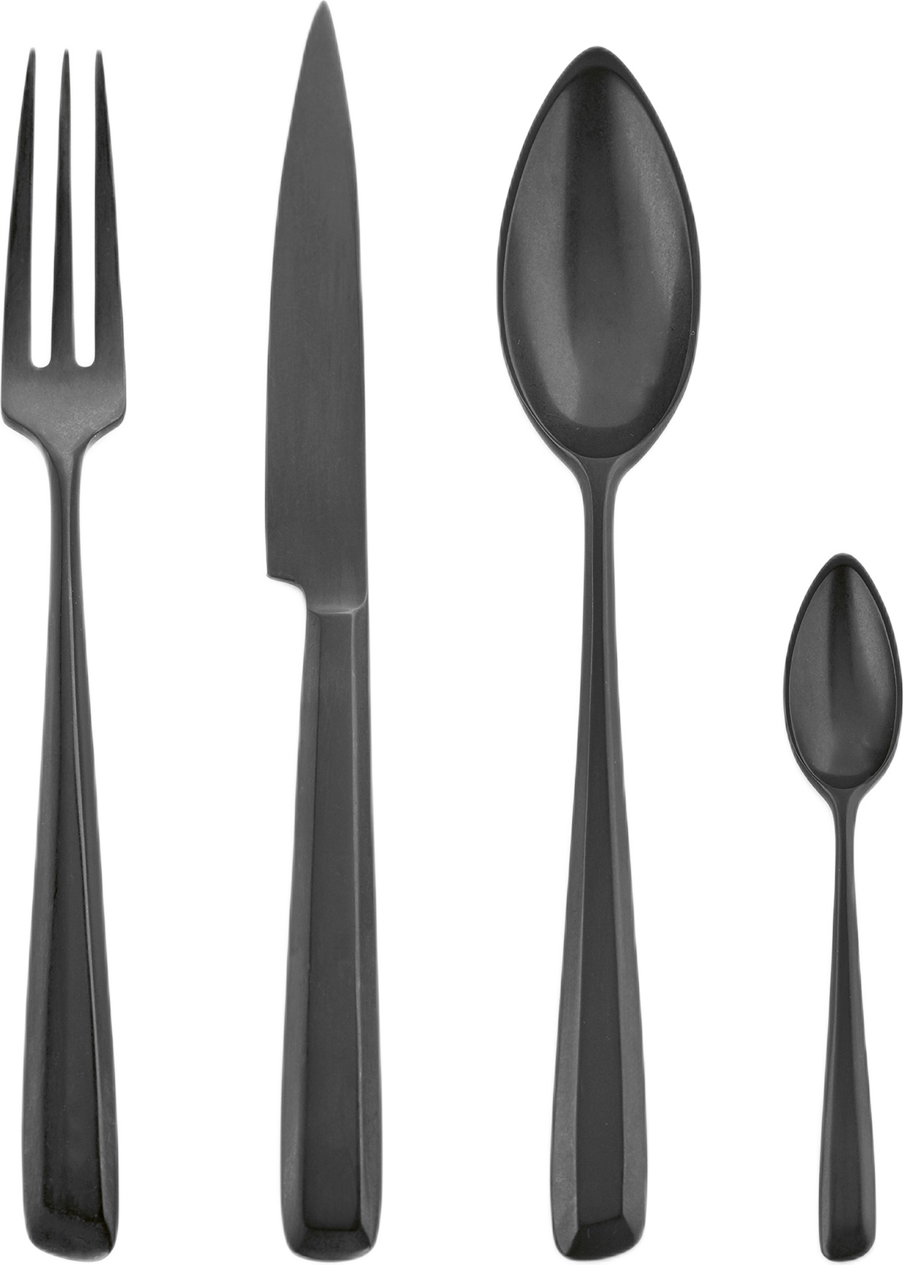 Komplet sztućców Zoë czarny 24 el.