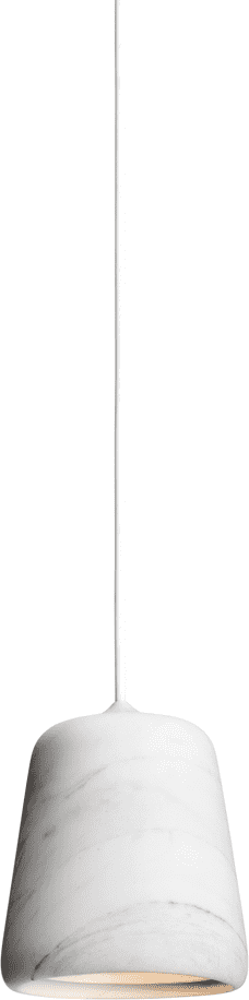 Lampa wisząca Material 13 cm biała marmurowa