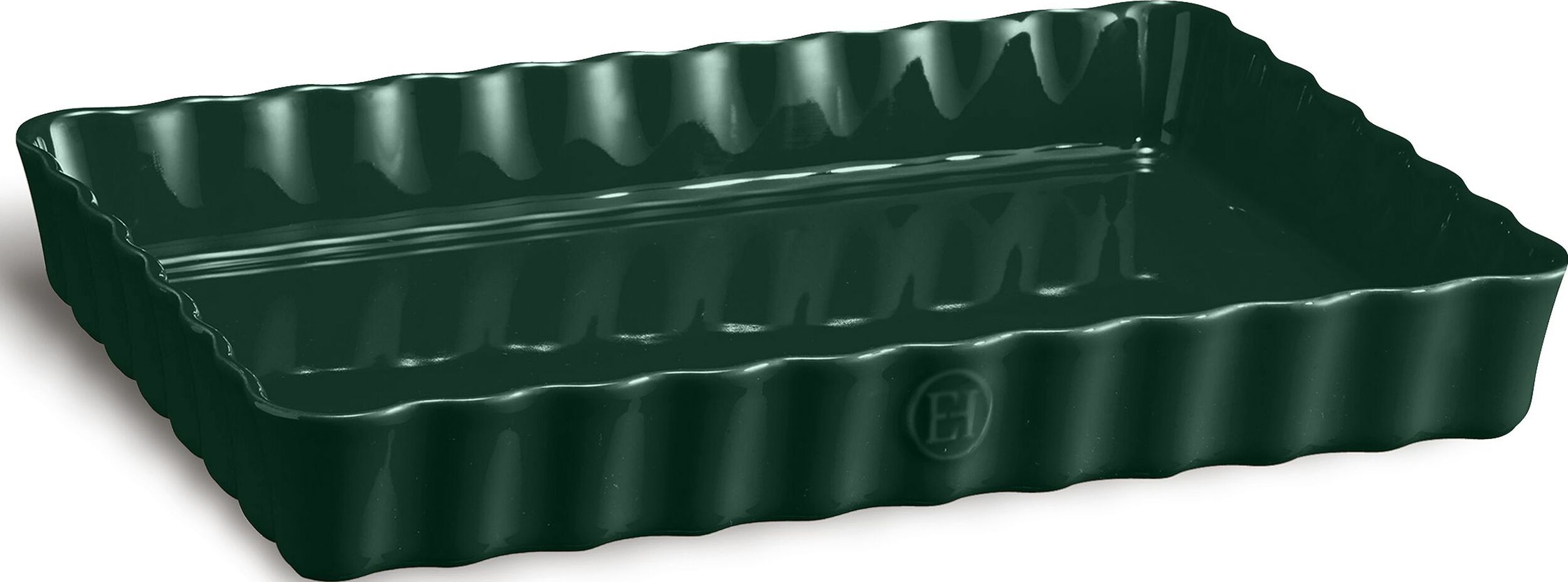 Forma do tarty ceramiczna Emile Henry głęboka 24 x 34 cm zielona