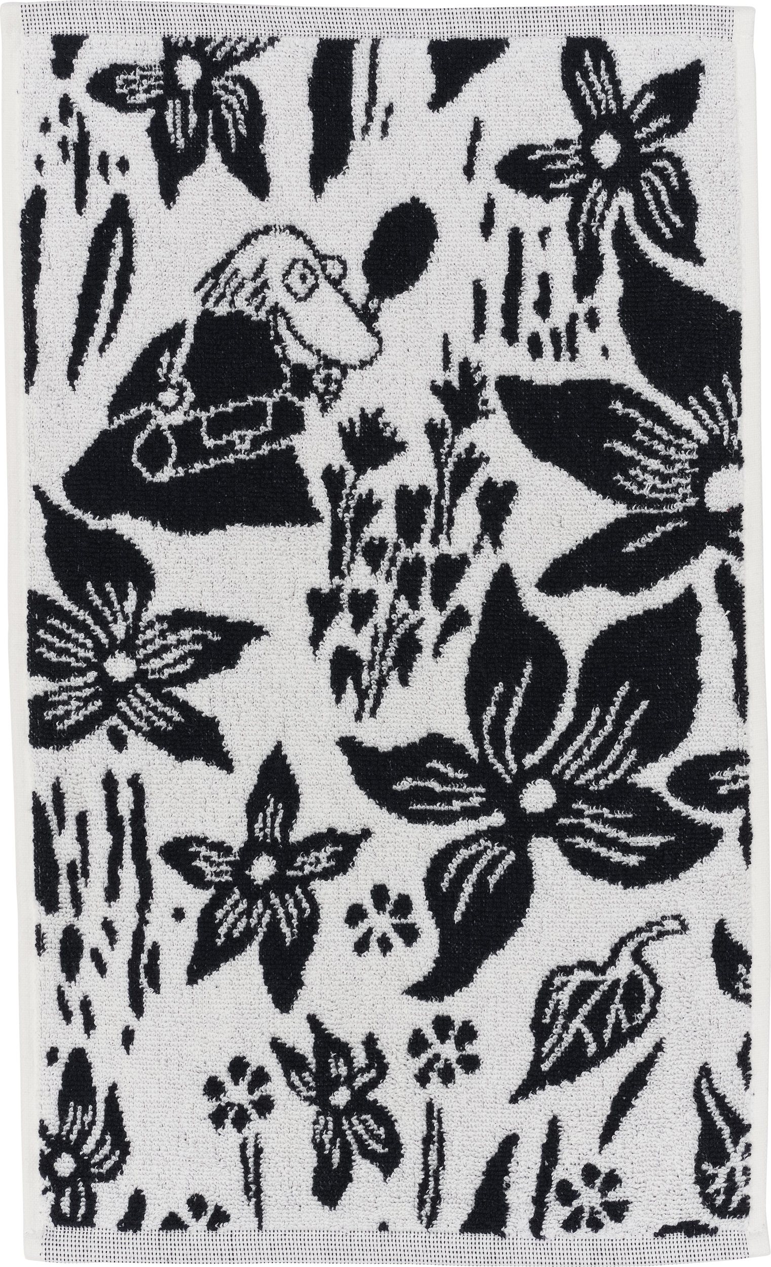 Ręcznik Arabia Finland Lilja Muminki 30 x 50 cm czarno-biały