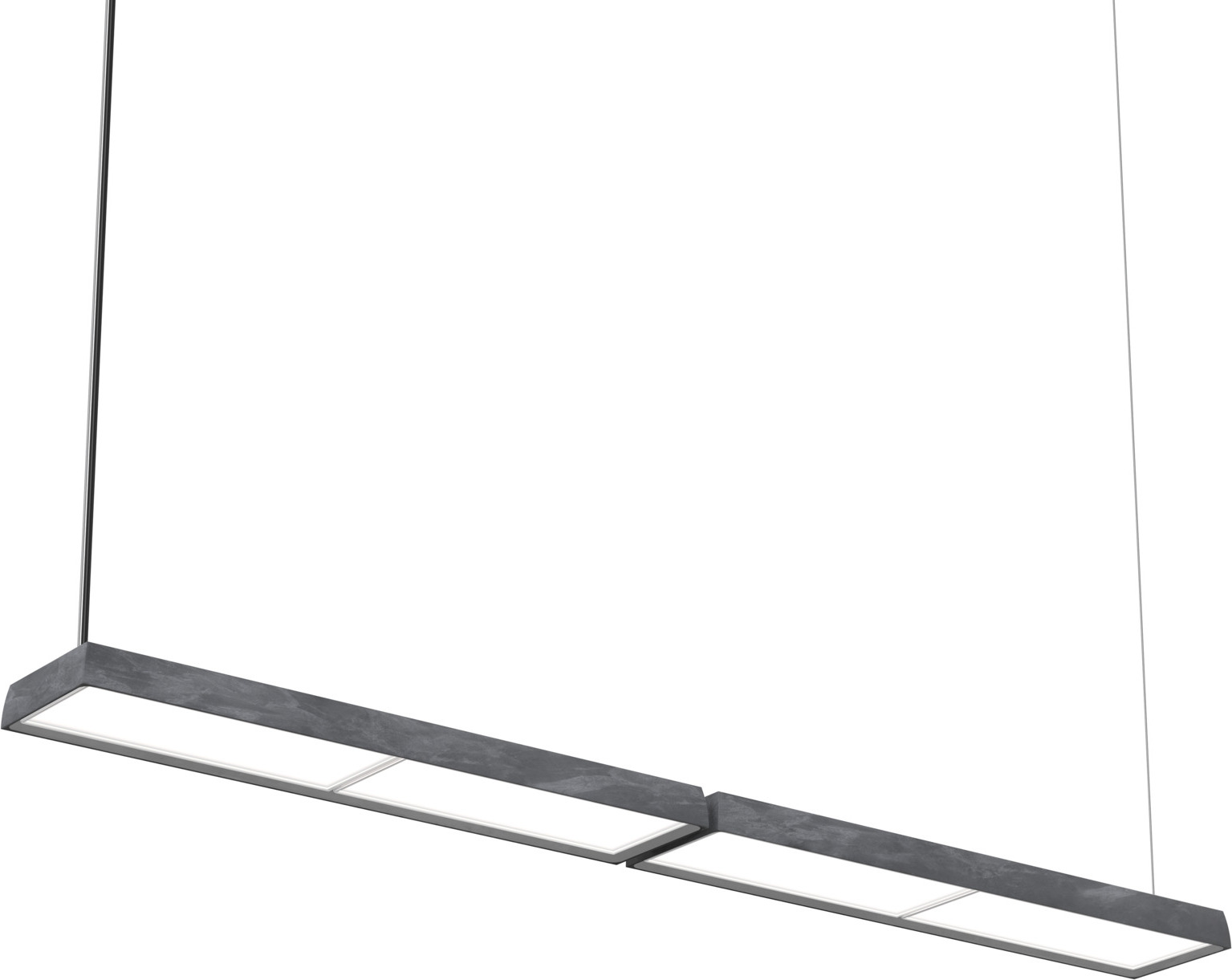 Lampa wisząca Slim Box Suspended Double LED 3000K aluminium z dyfuzorem opal sterowanie oświetleniem Dali