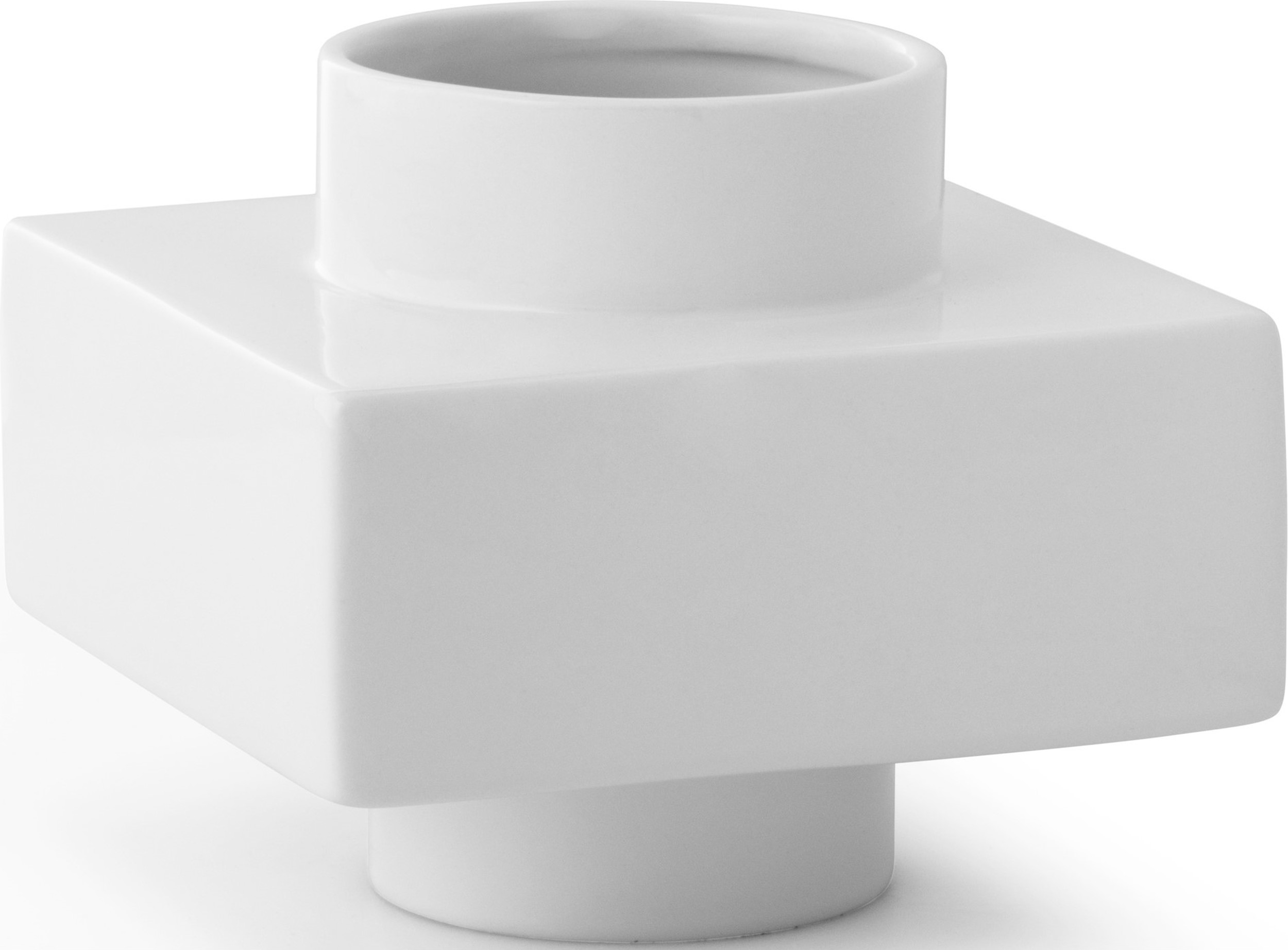 Element środkowy wazonu modułowego Deko Object S3 śnieżnobiały