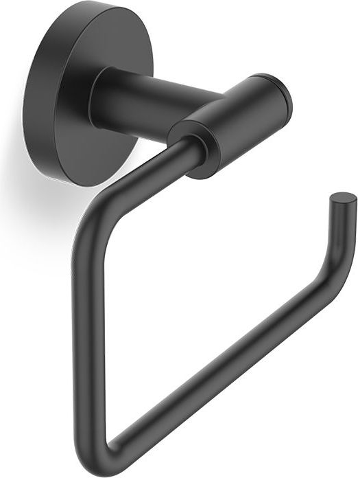 Uchwyt na papier toaletowy Basic czarny mat ruchomy