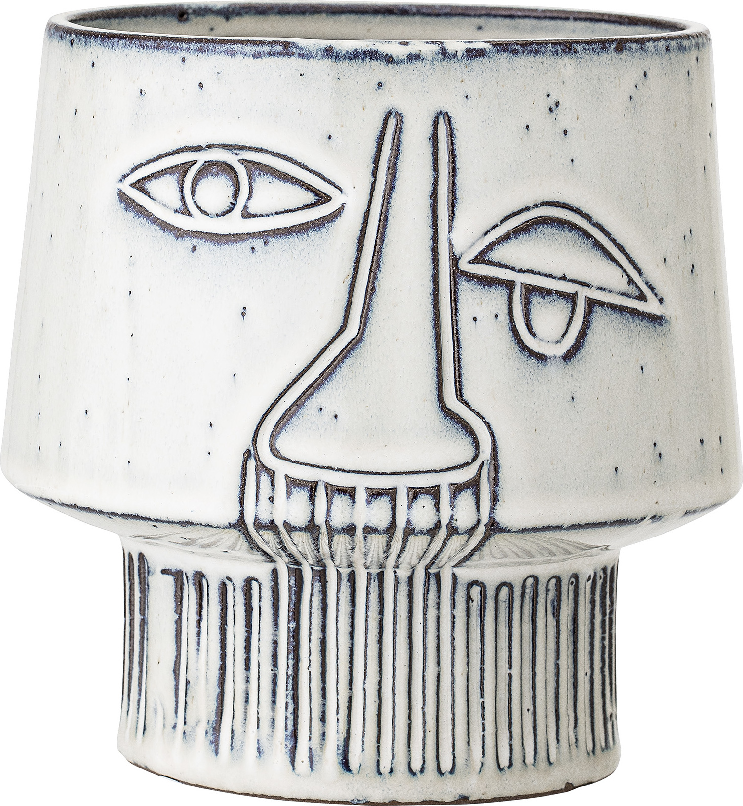 Osłonka na doniczkę Bloomingville 14 cm kamionkowa