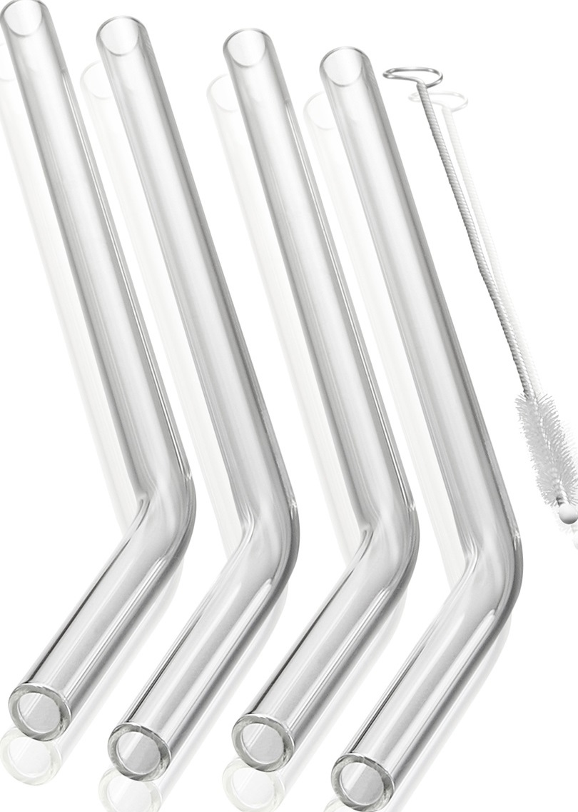 Słomki do napojów Future szklane z czyścikiem 5 el.