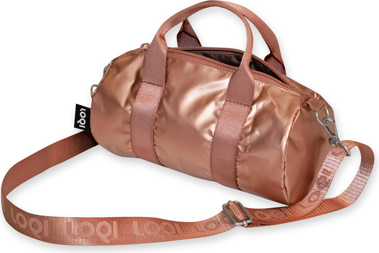 Torba LOQI Weekender Fashion Metallic S różowe złoto
