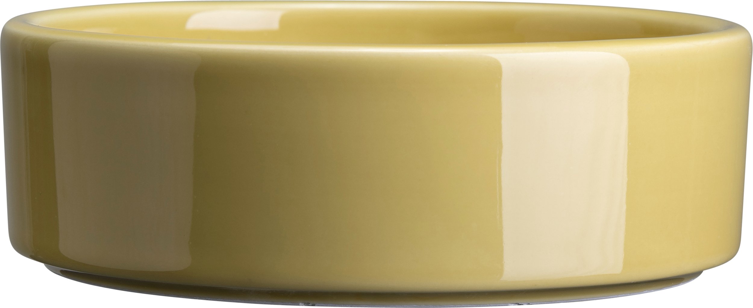 Podstawka pod doniczkę Hoff 16 cm żółta szkliwiona