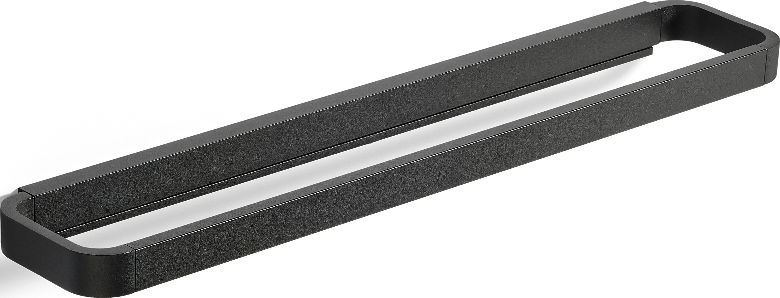 Wieszak reling na ręczniki Rim 44 cm czarny