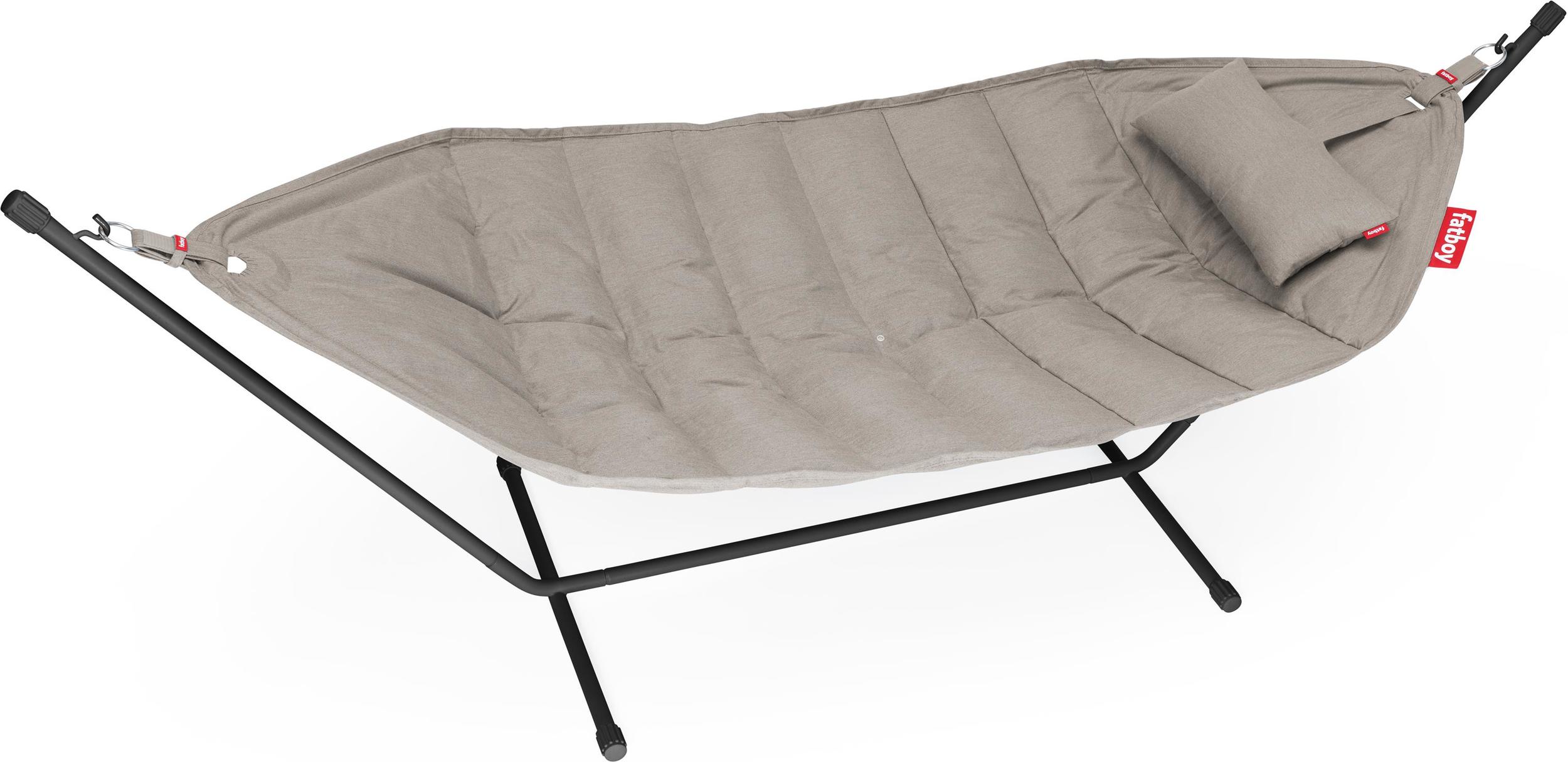 Hamak Headdemock Superb taupe ze stojakiem i poduszką