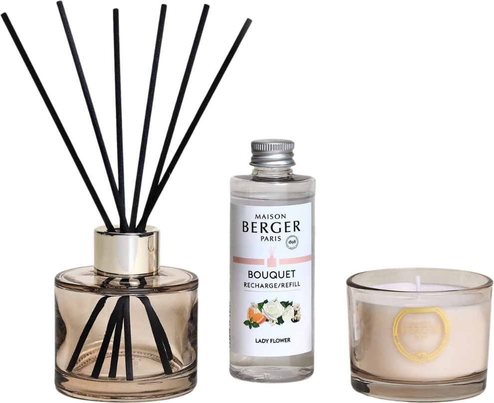 Dyfuzor zapachowy i świeca Eternity Duo Mini z zapachem Lady Flower 3 el.