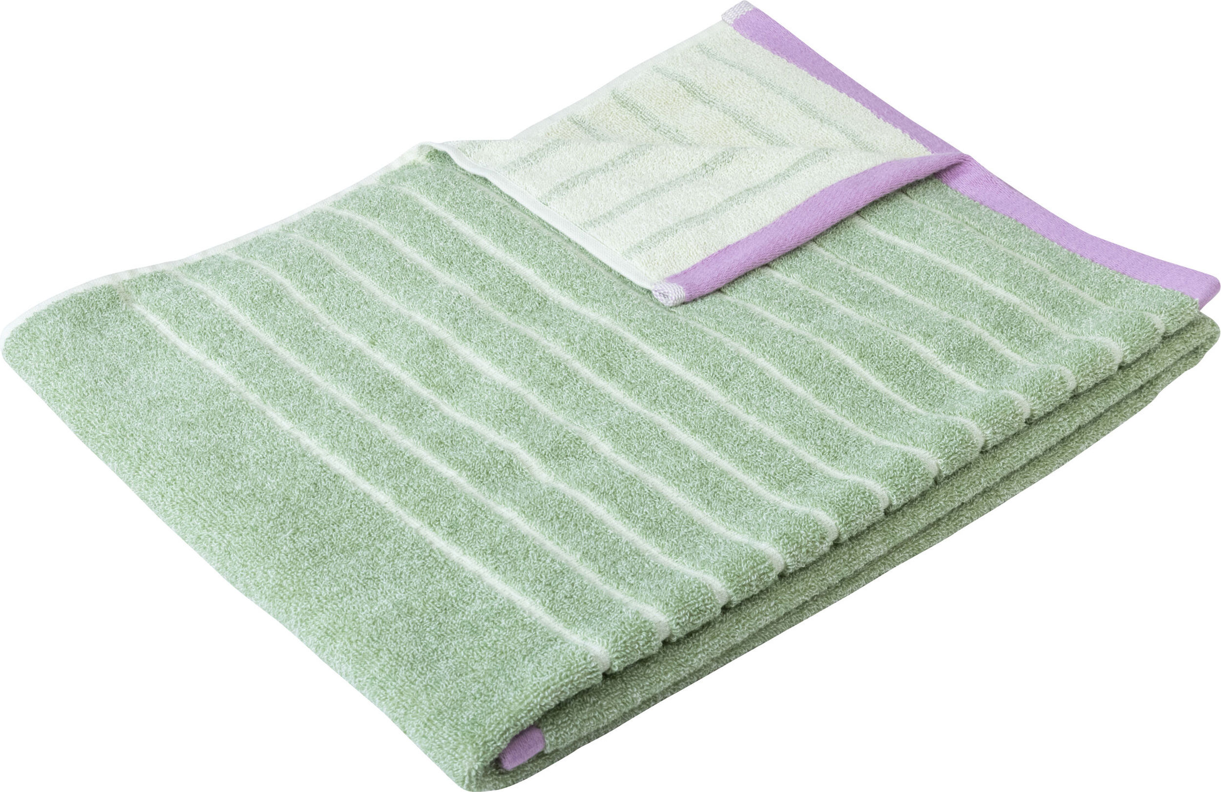 Ręcznik Hübsch 50 x 100 cm zielono-różowy