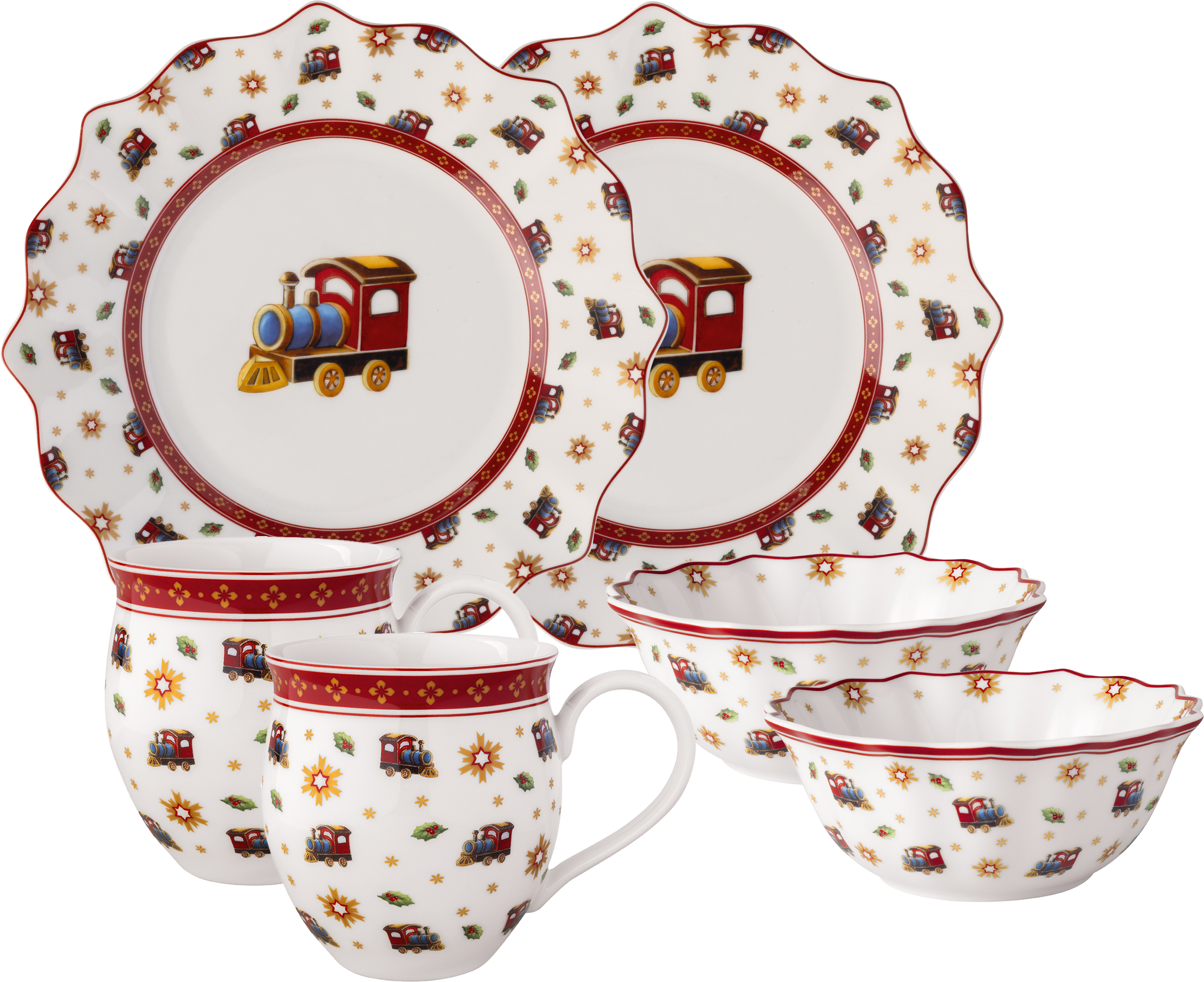Zastawa stołowa dla 2 osób Toys Delight lokomotywa 6 el.