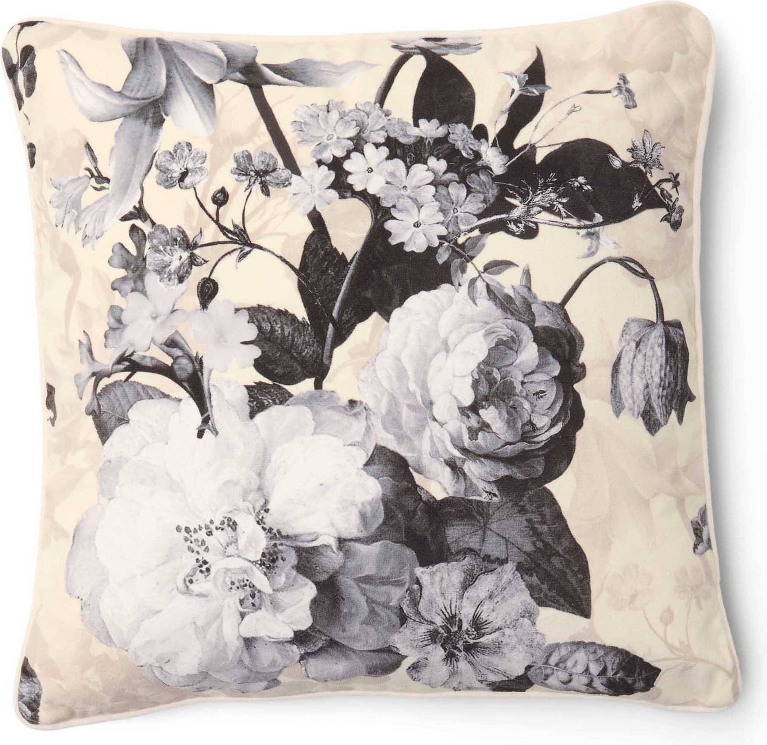 Poduszka dekoracyjna Floor 50 x 50 cm kremowo-czarna