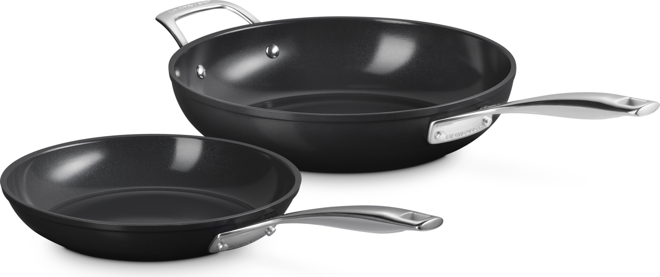 Patelnie Le Creuset 24 cm + 28 cm z powłoką ceramiczną 2 szt.
