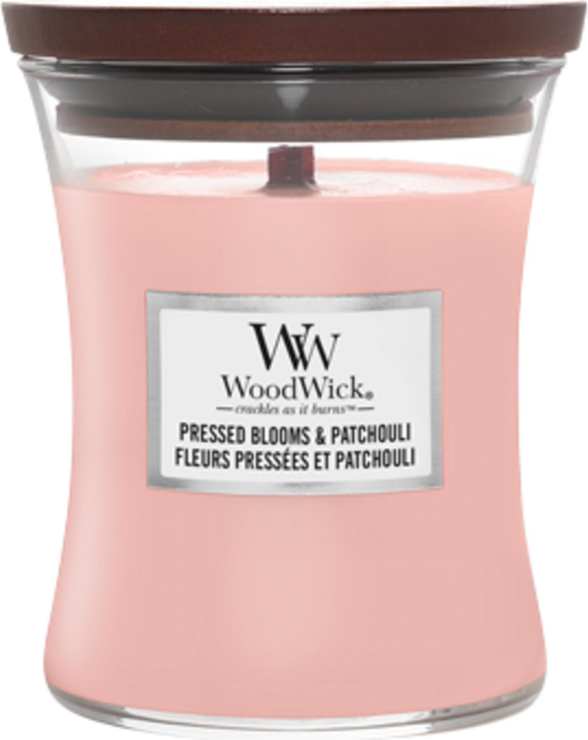 Świeca Core WoodWick Pressed Blooms & Patchouli średnia