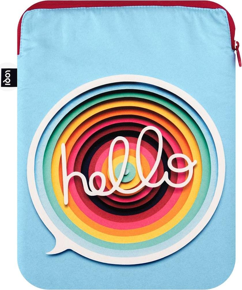 Etui na laptop LOQI Artist Owen Gildersleeve Hello z recyklingu