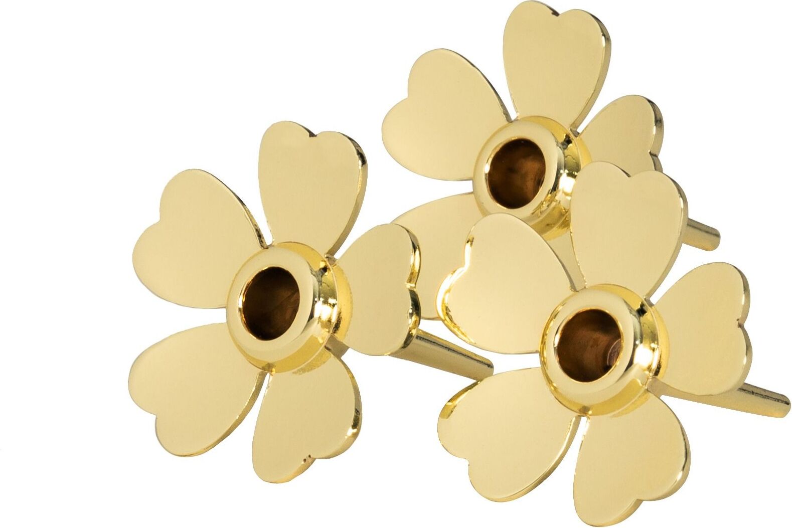 Podstawki do świeczek na tort Me to You złote 3 szt.