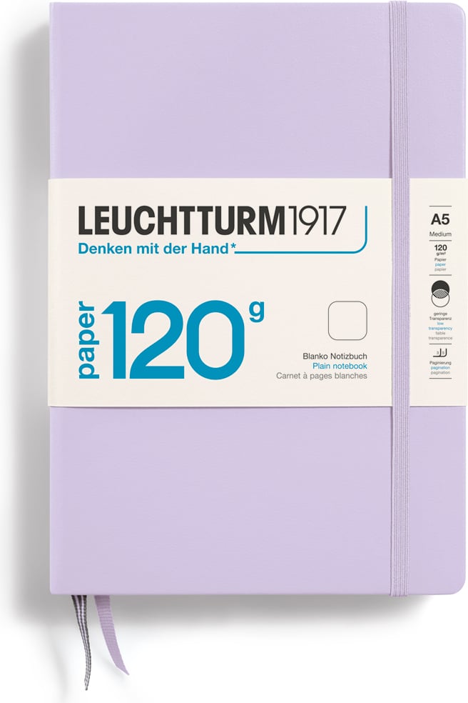 Notes gładki w twardej oprawie Edition 120 A5 203 strony liliowy 120 g/m²