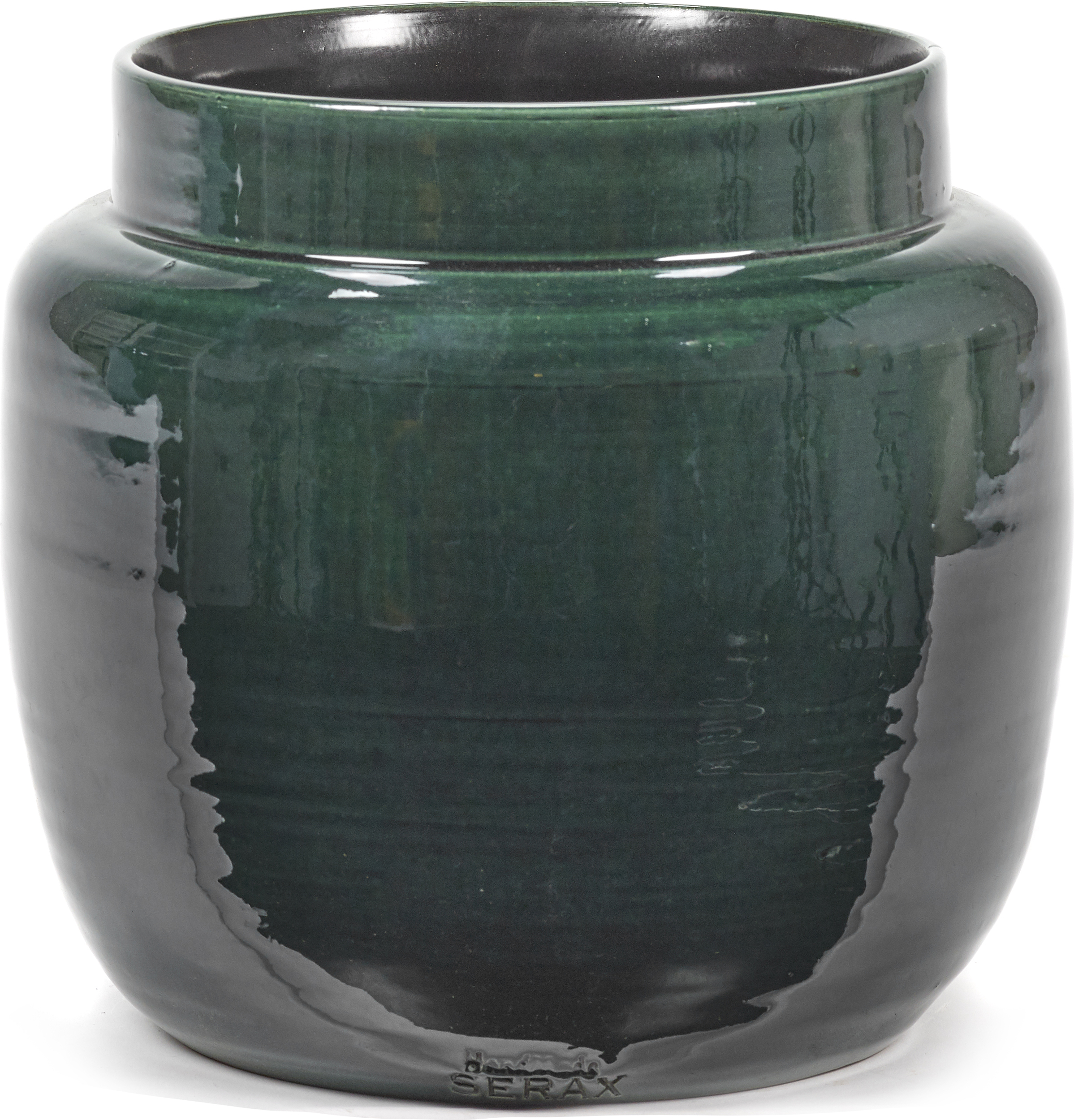 Osłonka na doniczkę Glazed Shades 23 cm ciemna zieleń