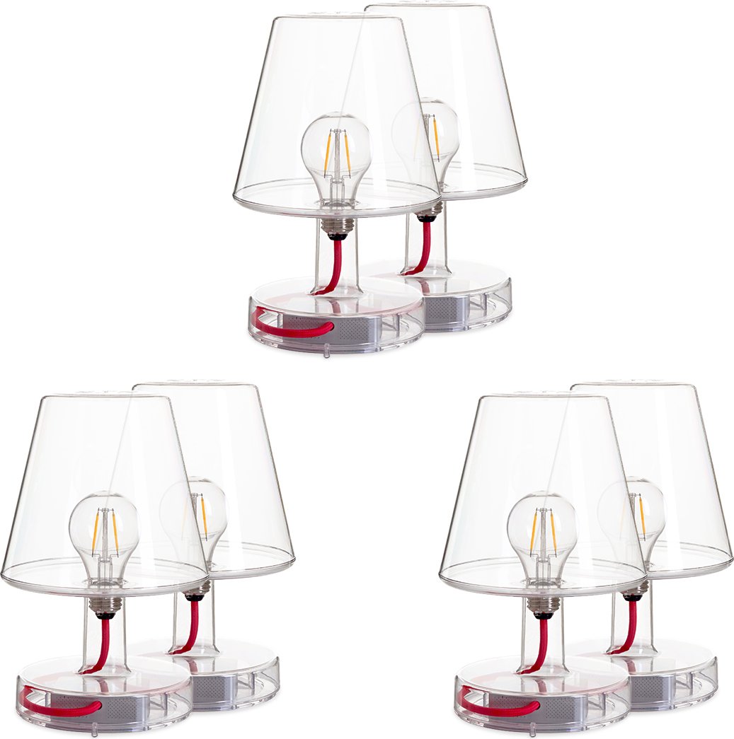 Lampy stołowe bezprzewodowe Transloetje transparentne 6 szt.