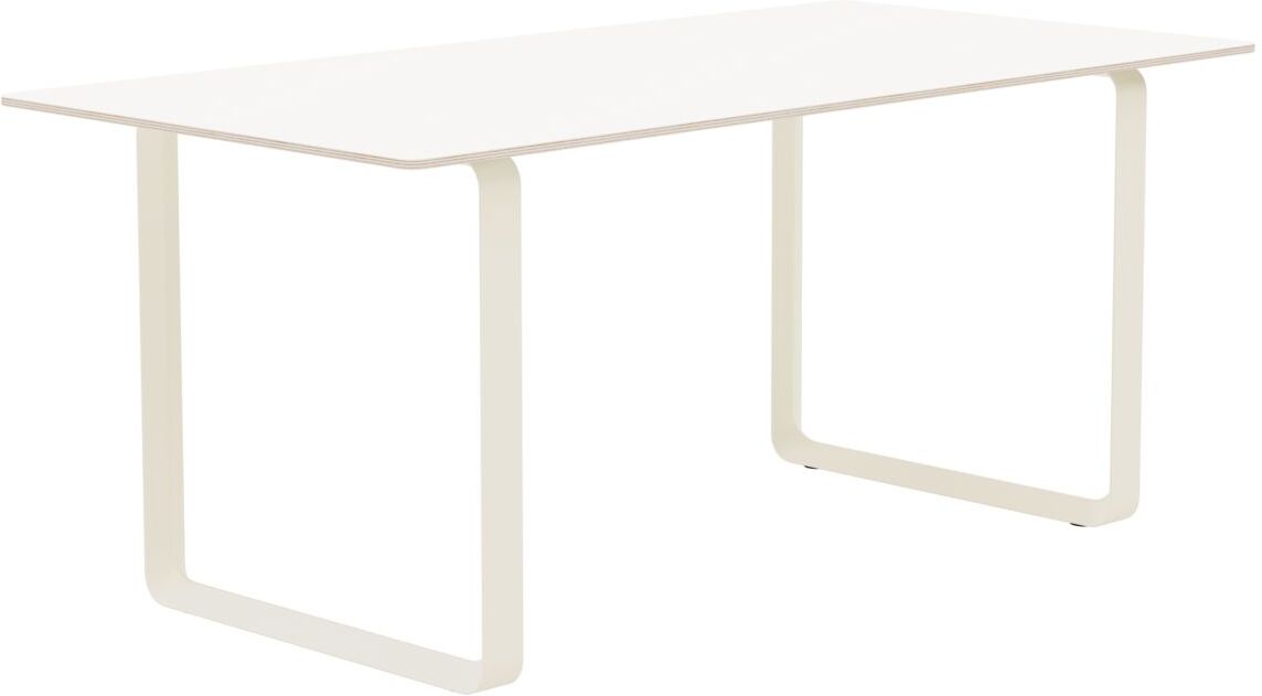 Stół Muuto 170 x 85 cm biały laminowany nogi piaskowe
