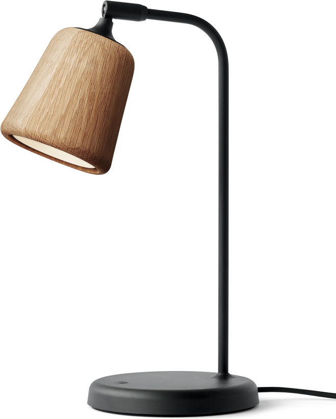 Lampa stołowa Material 45 cm naturalny dąb
