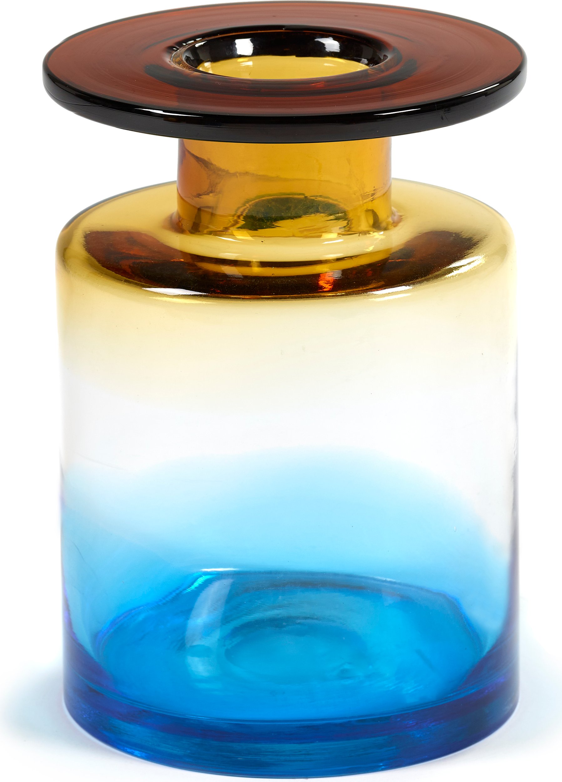 Wazon Wind & Fire 27 cm brązowo-niebieski