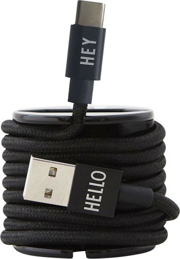 Kabel USB-C Design Letters czarny