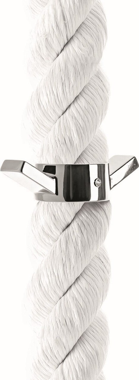 Pierścień z dwoma haczykami do wieszaka La Cima srebrny