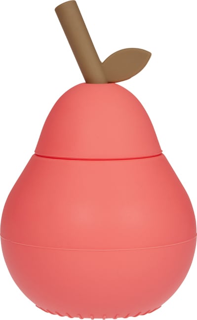 Kubek ze słomką Pear czerwony