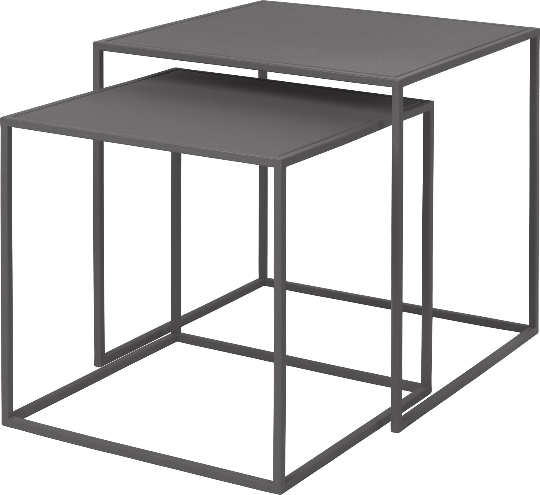 Stoliki w zestawie Fera steel gray 2 szt.
