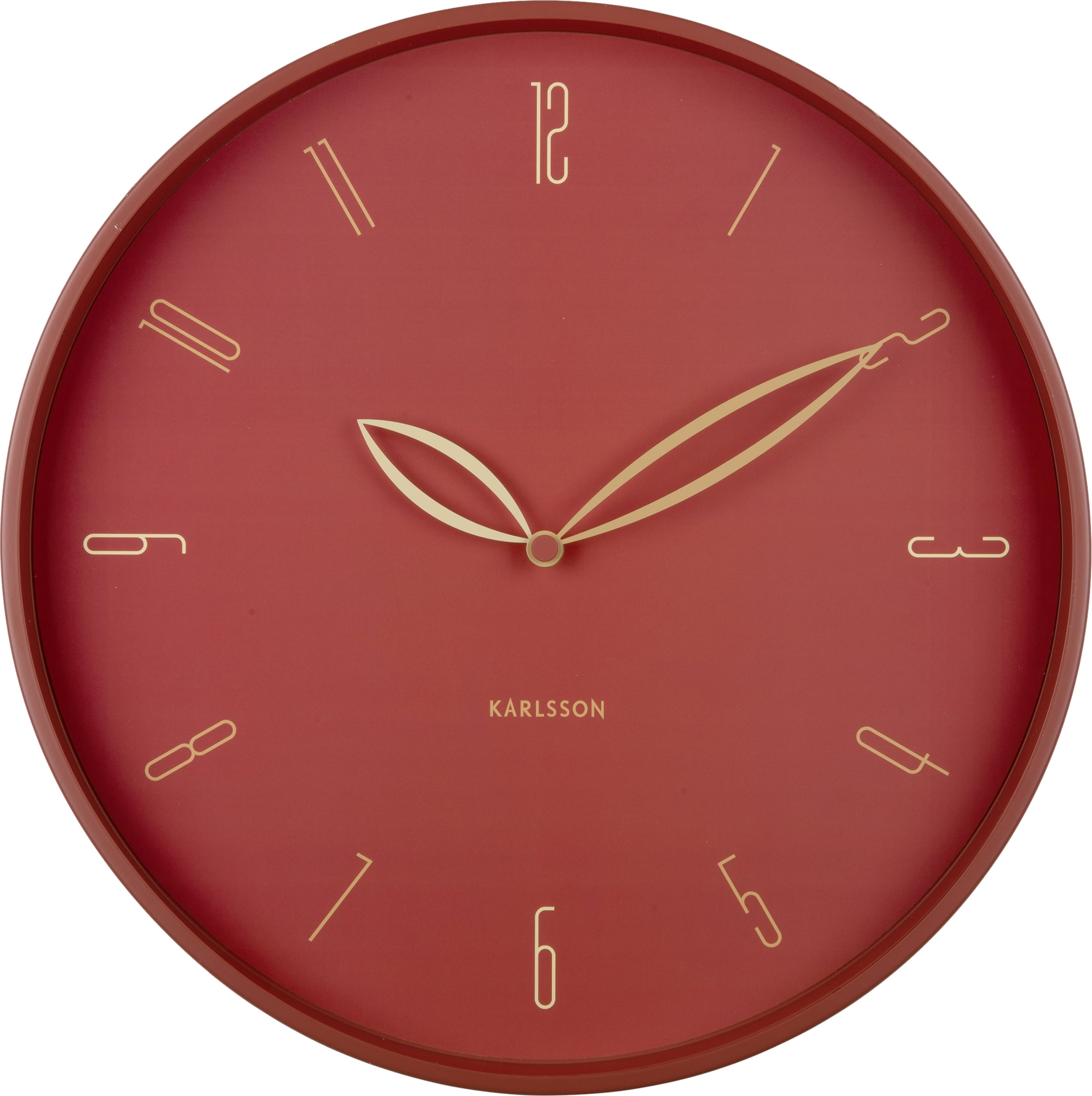 Zegar ścienny Petals czerwony