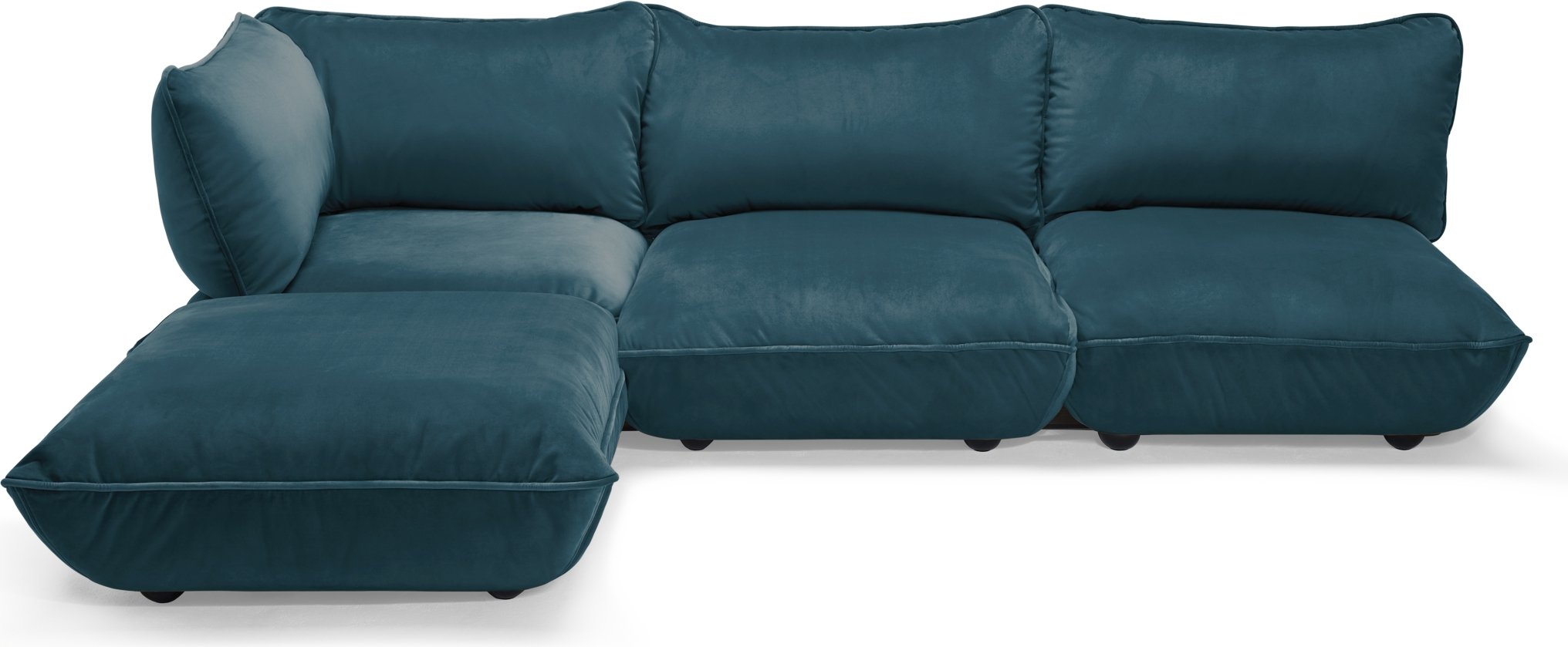 Sofa Sumo Velvet ciemnoniebieska narożna