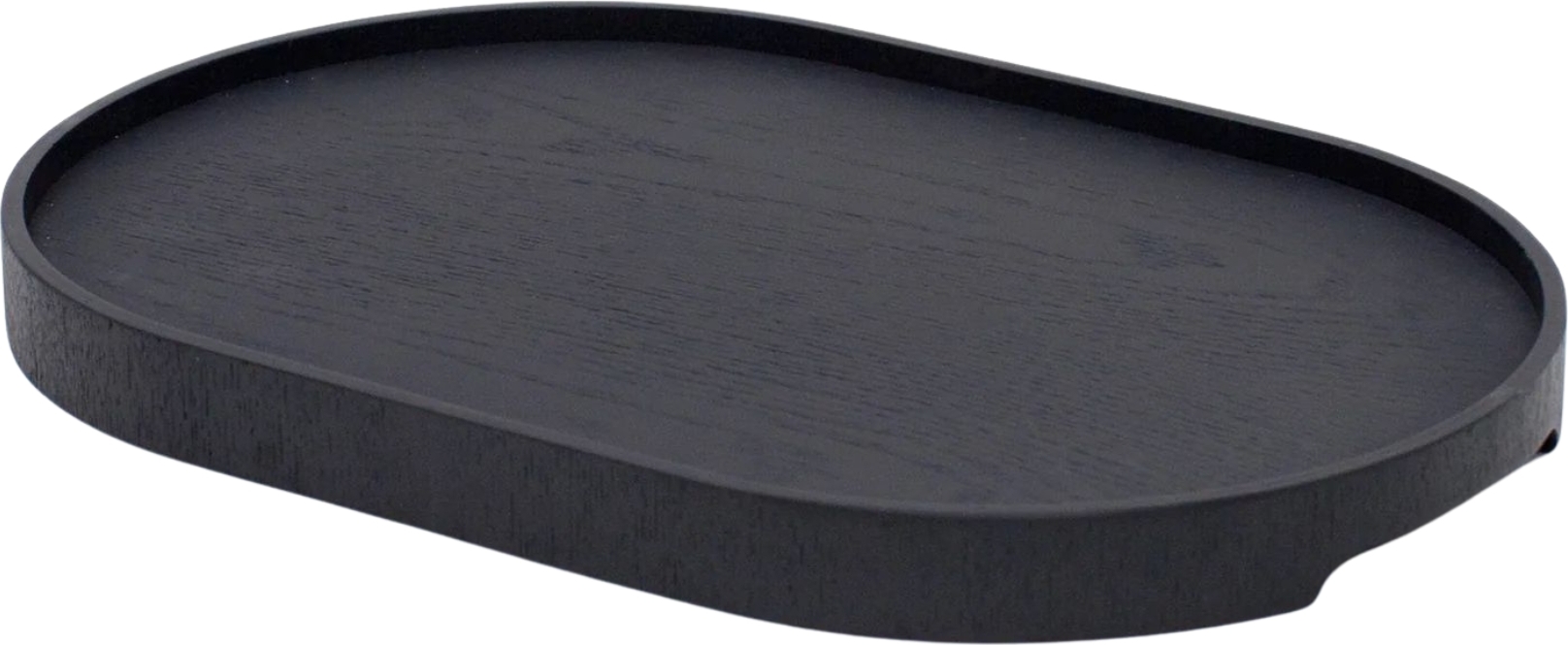 Taca Bosign owalna M czarny mat drewno wierzbowe z antypoślizgową powłoką