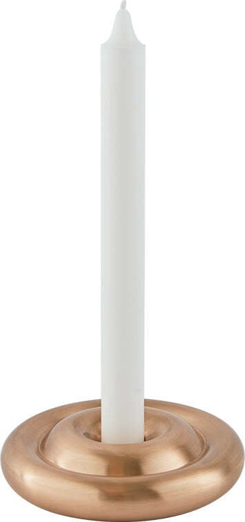 Świecznik na klasyczną świecę Savi 3 cm mosiądz szczotkowany