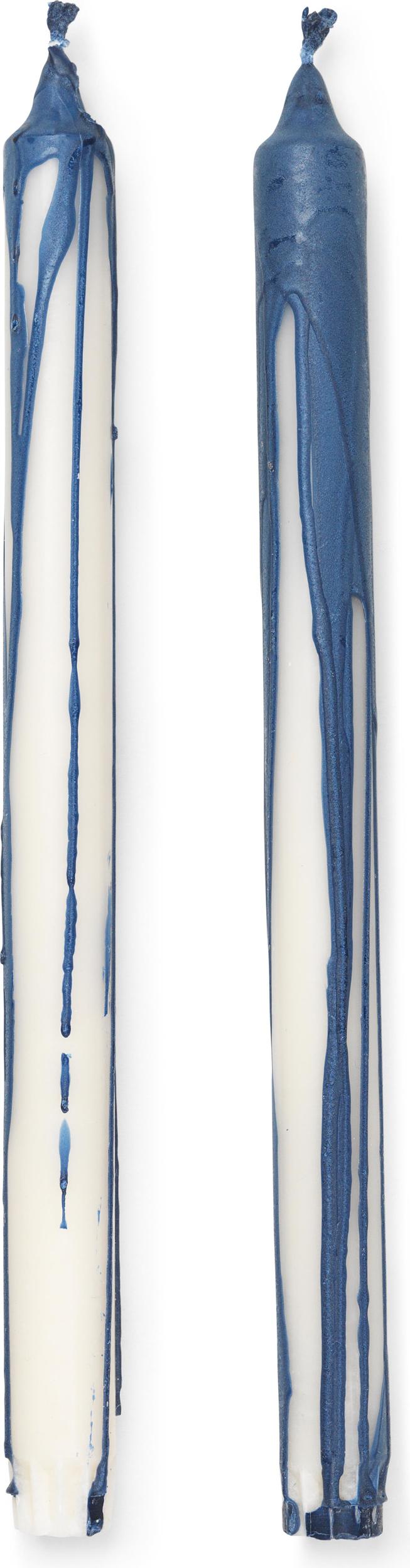 Świece Dryp 30 cm niebieskie 2 szt.