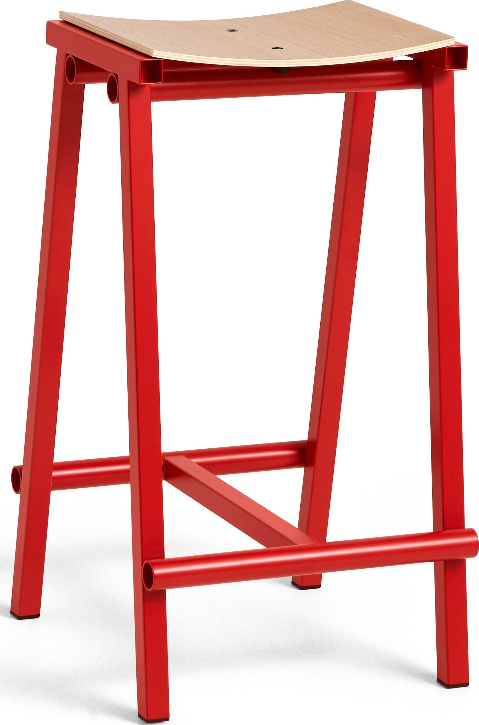 Stołek barowy Taburete 8 65 cm czerwony