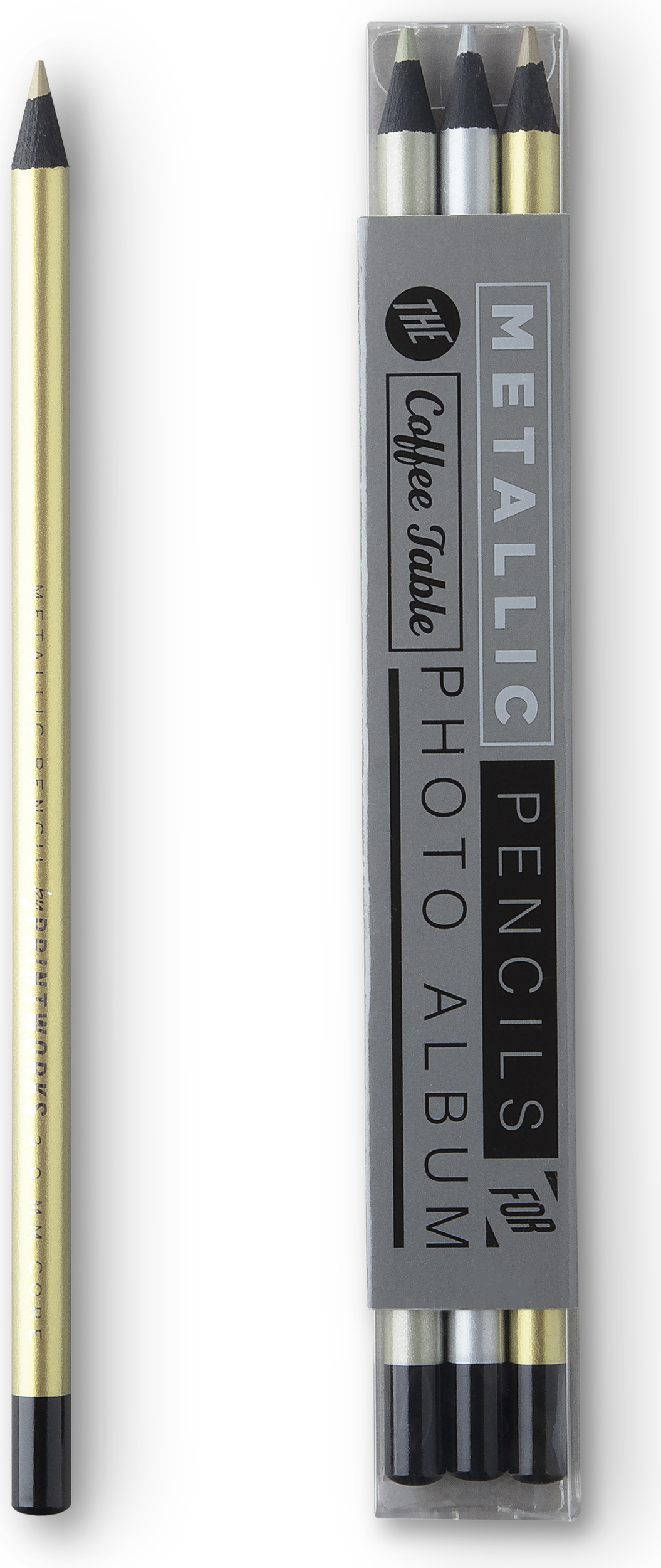 Ołówki do albumów Printworks metaliczny 3 szt.