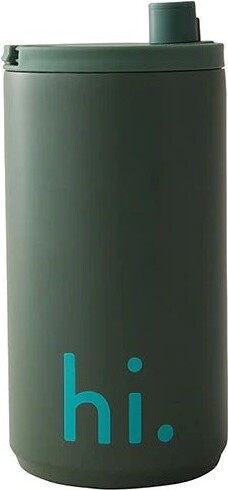 Kubek podróżny Design Letters Hi 350 ml zielony