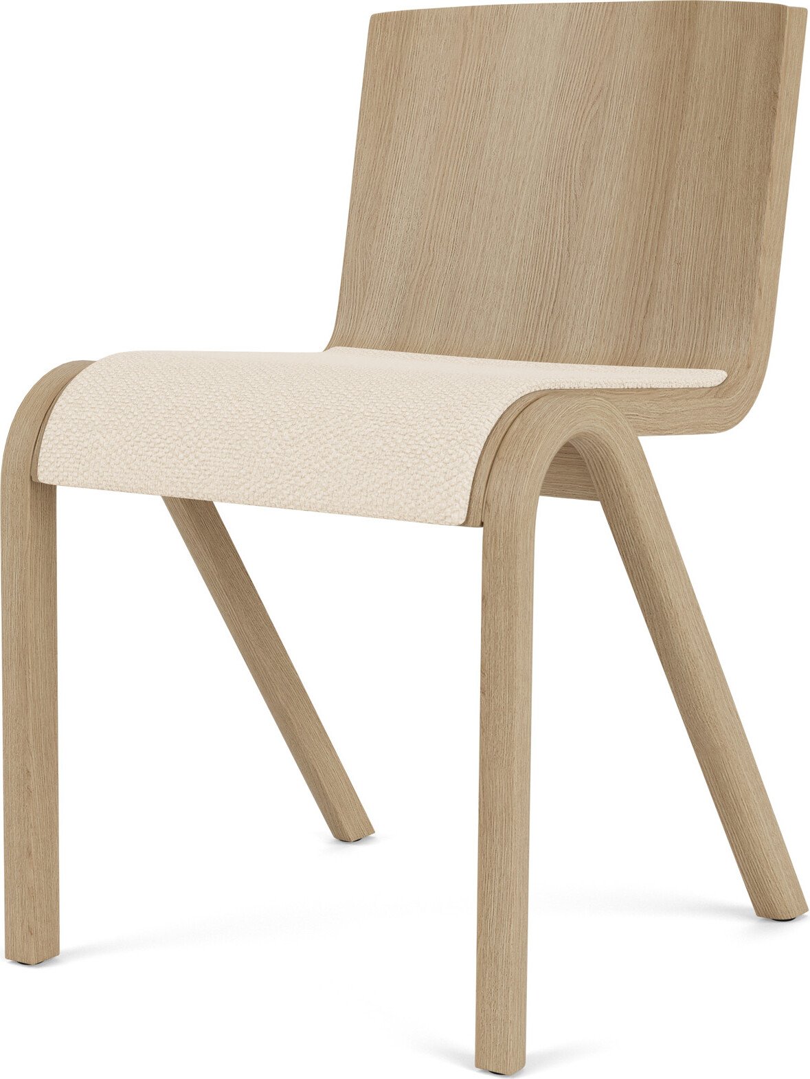 Krzesło Ready Jasmine jasny dąb z tapicerowanym siedziskiem