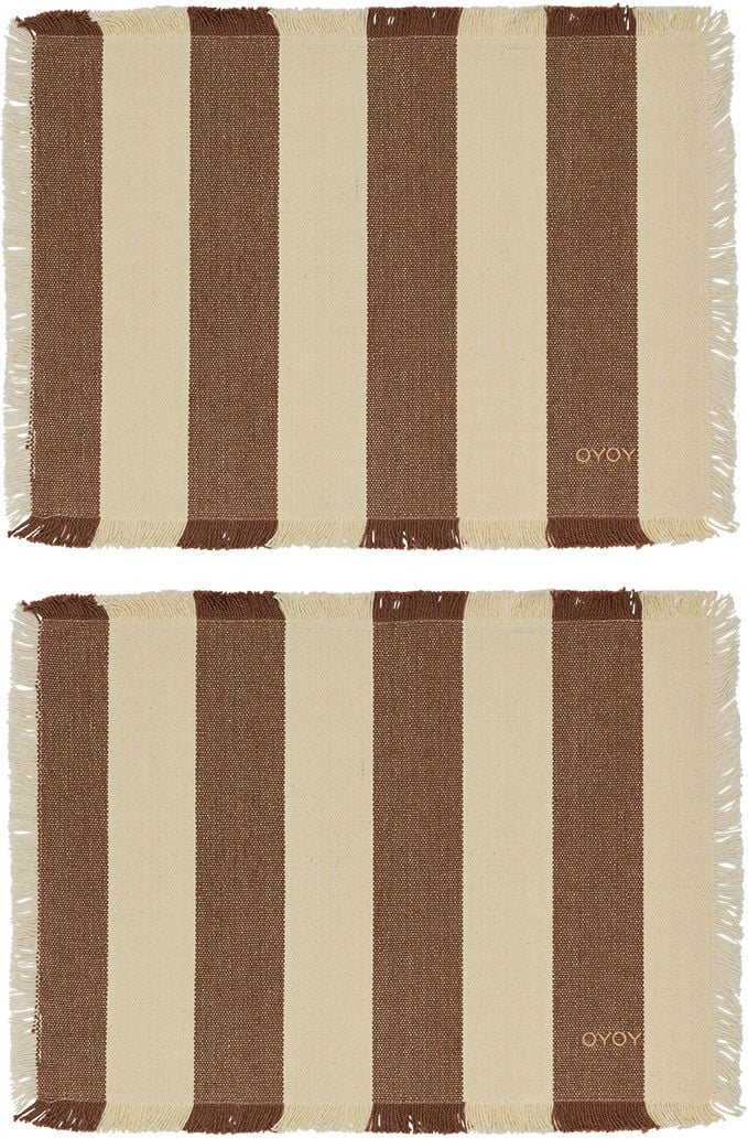 Podkładki pod talerze Toppu brązowo-beżowe 2 szt.