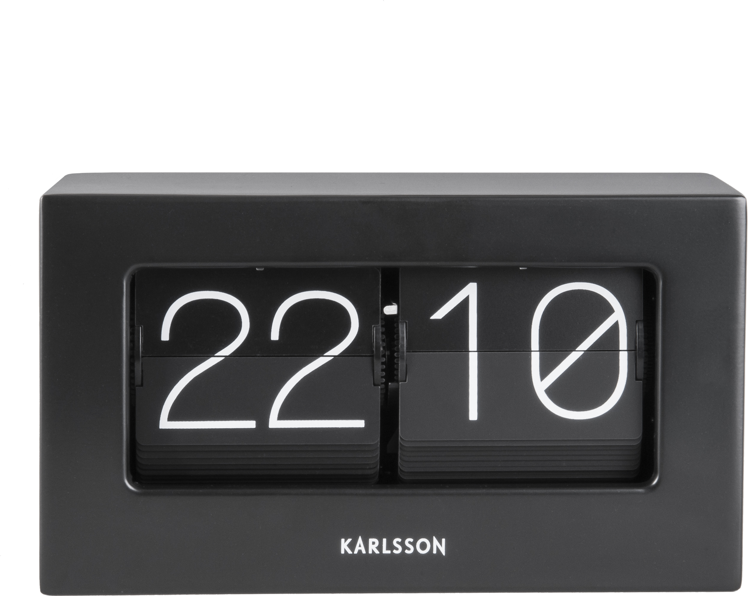 Zegar Boxed Flip 20,5 cm czarny mat